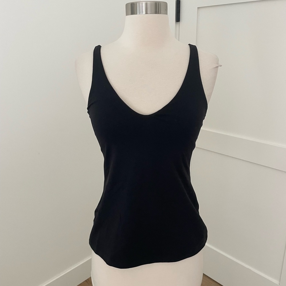 Susana Monaco Black V-Neck Tank Top